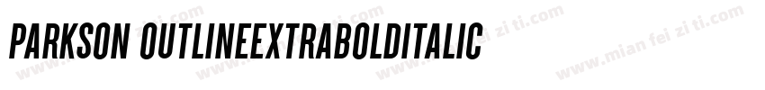 Parkson OutlineExtraBoldItalic字体转换